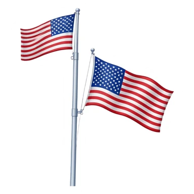 upside down American flag on a pole sticker