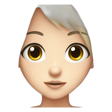 anime girl with big eyes sticker