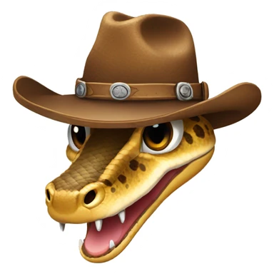 Rattlesnake with cowboy hat sticker