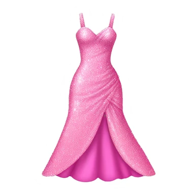 pink glittery prom dress sticker