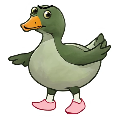 goose in ballet slippers sticker