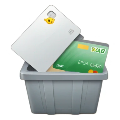 Credit card in the trash sticker