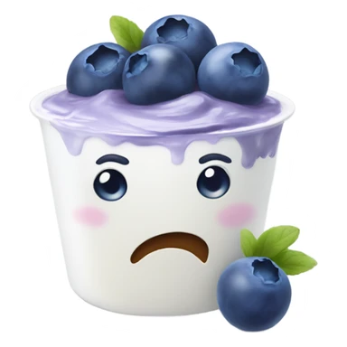 Blueberries on yougurt sticker