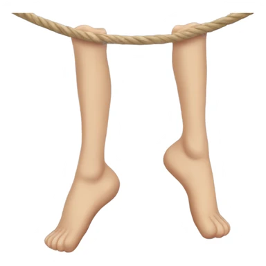 Swinging feet sticker