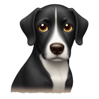 black cute dog with brown around the mouth and above the eyes near the nose with a little brown on the ears sticker