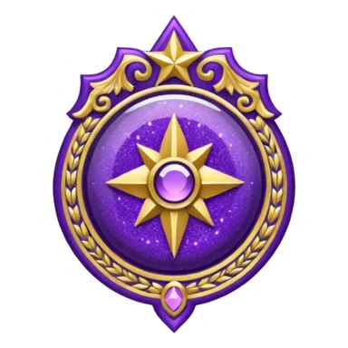 patente militar baixa roxa com glitter sticker