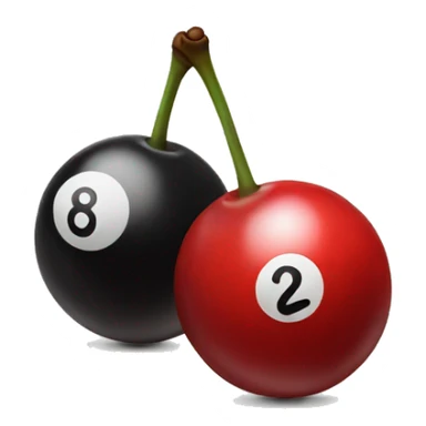 Two 8 ball cherries sticker