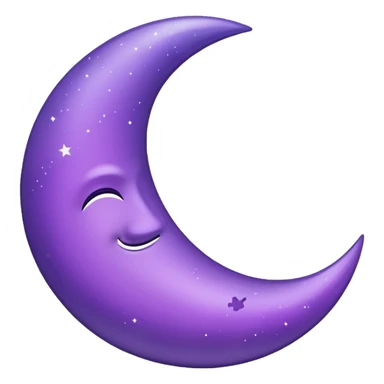 purple half moon sticker
