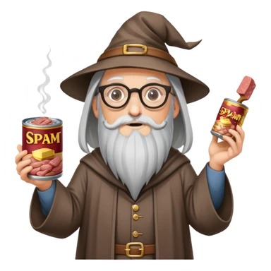 spam meat history historian wizard sticker