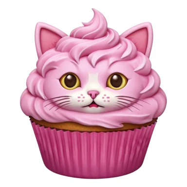 cat cupcake pink funny sticker