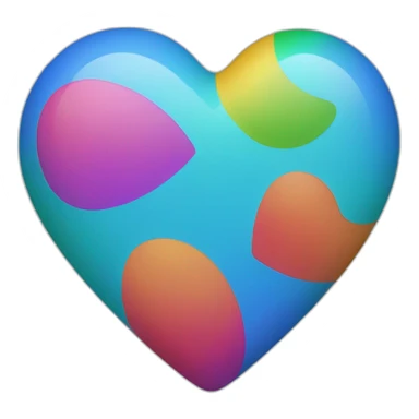 Un cœur multicolor sticker