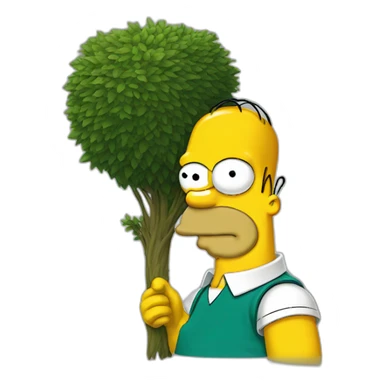 Homer simpson bush head sticker