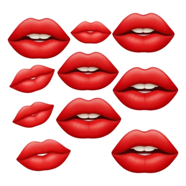 Set of lips with the words ‘crazy beautiful’ around them sticker