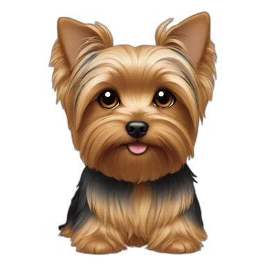 Yorkie with floppy ears sticker