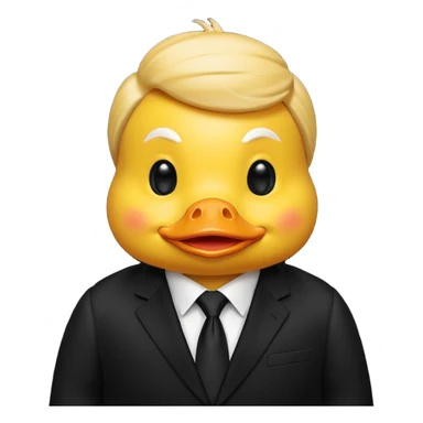 Fait moi un emoji qui représente Donald trump en canard sticker