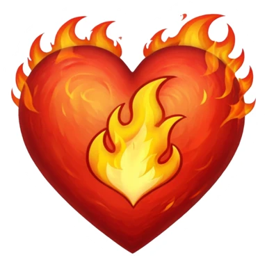 Fire heart sticker