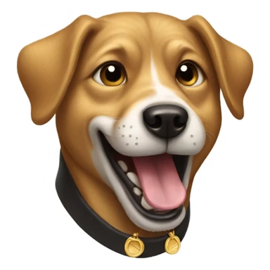 Dog with gold tooth sticker