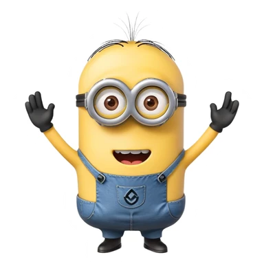 A minion tooting sticker