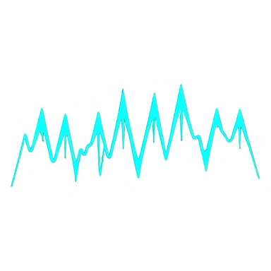 Electronic music visualizer with vibrant soundwaves sticker