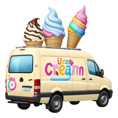 Extended Sprinter 4500 van high roof delivery truck ice cream mobile  sticker