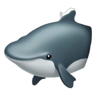 Baleine sur un arbre qui porte une souris sticker