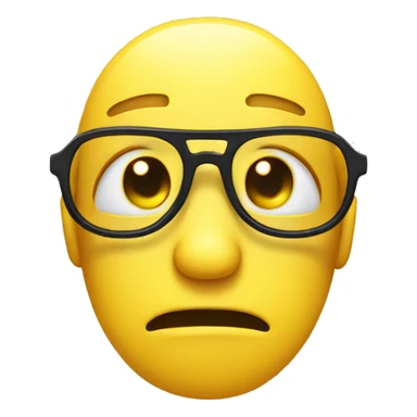 yellow face with cool glasses but crying because of cute sticker