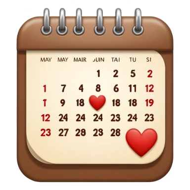 .make a November 2025 mini calendar with right brown hearts with cream colored dates wi rounded corners sticker