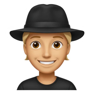 Bene chat avec chapeau noire  sticker