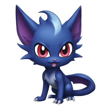 Edgy Cool Chibi Sneasel-Noibat-Absol-Pokémon-fusion-cat Full Body sticker