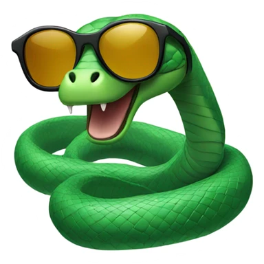 Snake with glasses  sticker