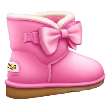 Pink  uggs with bow sticker