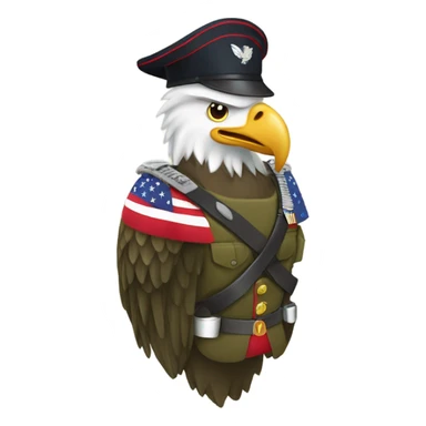 Bald Eagle jungle soldier  sticker