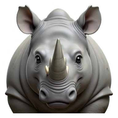 cinematic-noble-rhinoceros-portrait-emoji,-poised,-with-a-massive,-powerful-build-and-a-thick,-hide-of-slate-gray,-deep-set-soulful-piercing-eyes,-simplified-yet-sharp-and-sophisticated-features,-highly-detailed, with large black eyes, szoomed out showing houlders sticker