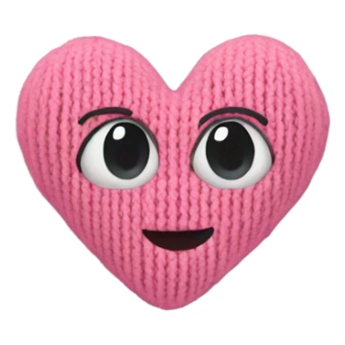 Knit heart sticker