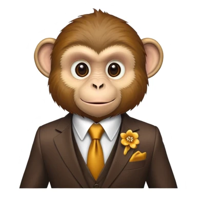 Monkey wearing a suit sticker