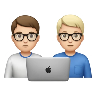 Group of 4 vibe coders, all male and white skinned  sticker