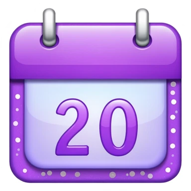 glitter purple and cian calendar sticker