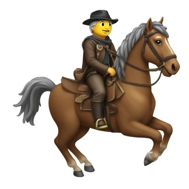 Teboune monte sur un cheval  sticker