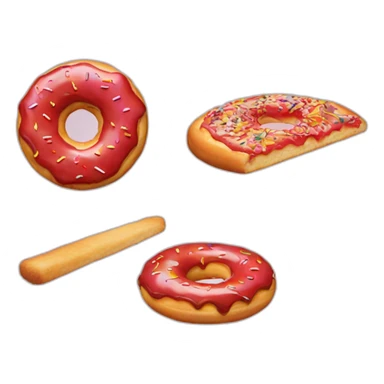 A donut callinf for a pizza sticker