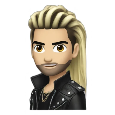 Bill Kaulitz hair down sticker