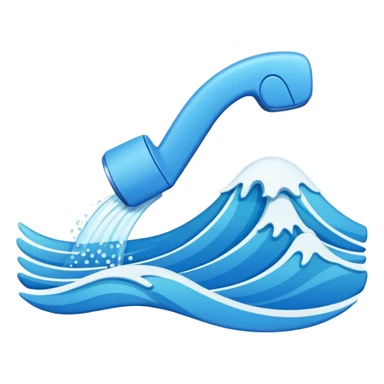 phone crossed by a calm wave line sticker