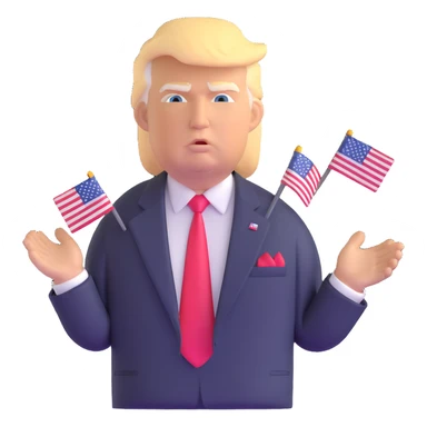Donald Trump with American symbols sticker