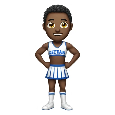 a man in a cheerleader uniform sticker