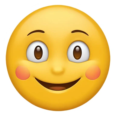 Emoji, yellow round teasing smile sticker