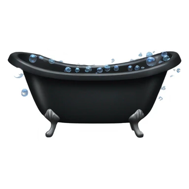 Black bathtub with bubbles  sticker