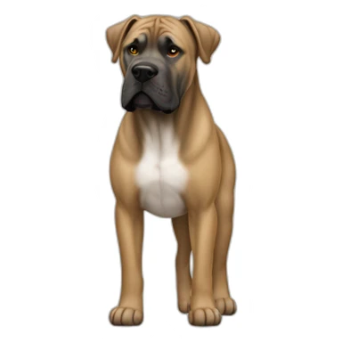 dog Cane Corso color fawn full body sticker
