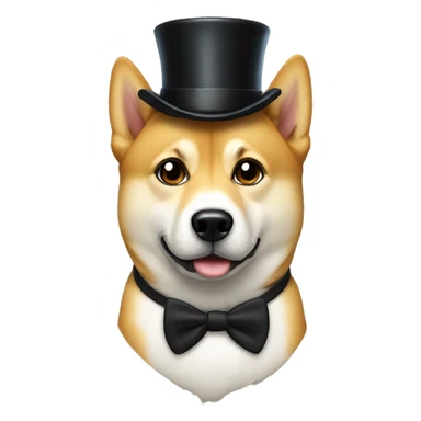 doge with tophat and monocle sticker