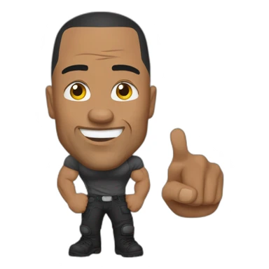 The rock qui lève le pouce sticker