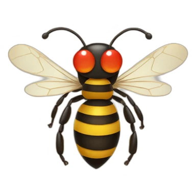 Bee with a heart on his hands  sticker