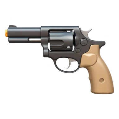 A 3D iOS emoji-style close-up of an index finger pulling a pistol's trigger, showing only the hand and the trigger area inside the trigger guard; stylized, non-realistic toy-pistol look, glossy Apple-style finish, clean white background.
 sticker